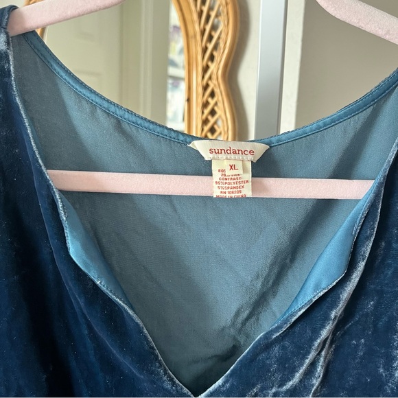 Sundance / Midnight Blue Olivia Velvet Mini Dress - Picture 4 of 4